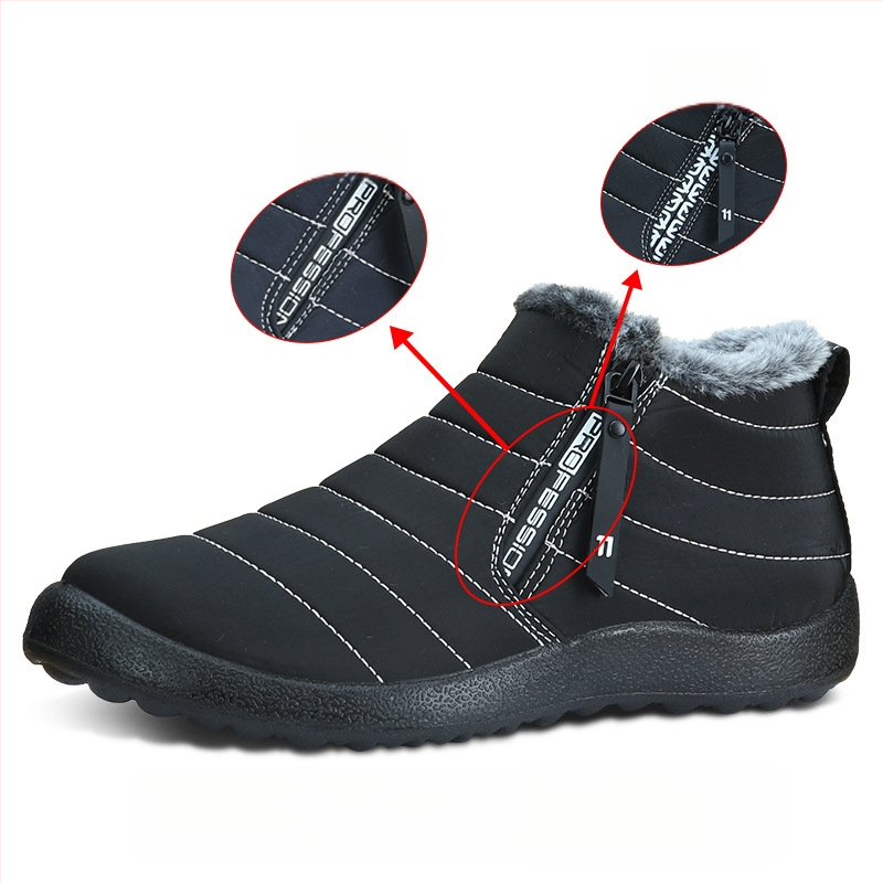 Ghete de iarnă pentru zăpadă, stil casual, partea superioară din bumbac, talpă PU, talpă antiderapantă din cauciuc