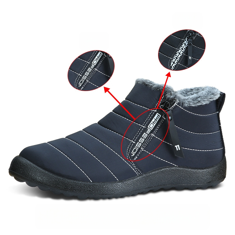 Ghete de iarnă pentru zăpadă, stil casual, partea superioară din bumbac, talpă PU, talpă antiderapantă din cauciuc