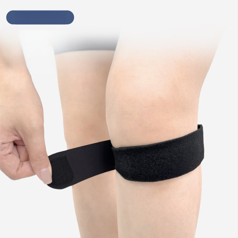 Protecții pentru genunchi cu amortizare din silicon încorporată, reglabile, pentru baschet și drumeții; materiale: Lycra, poliester, SBR, silicon