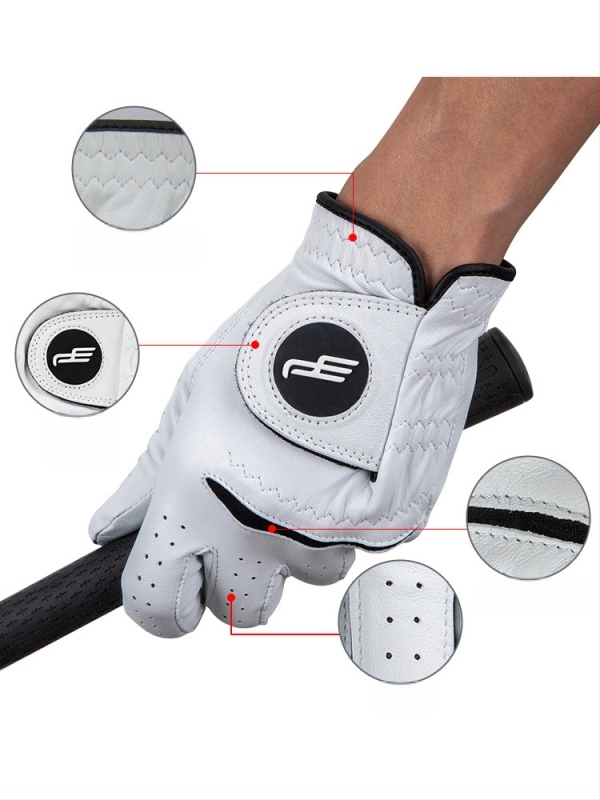 Mănuși de golf – PLAYEAGLE, Piele de miel importată, Mănușă din piele pentru mână stângă, Logo imprimat, Personalizare disponibilă