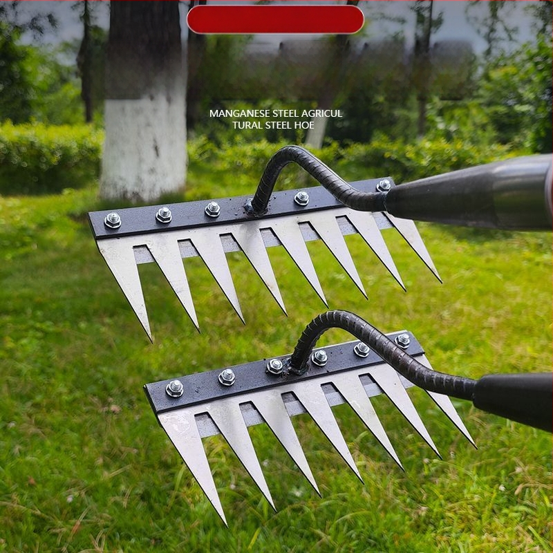 Φτυάρι ζιζανίων από χάλυβα μαγανίου με δόντια – πολυλειτουργικό γεωργικό εργαλείο για χαλάρωση εδάφους