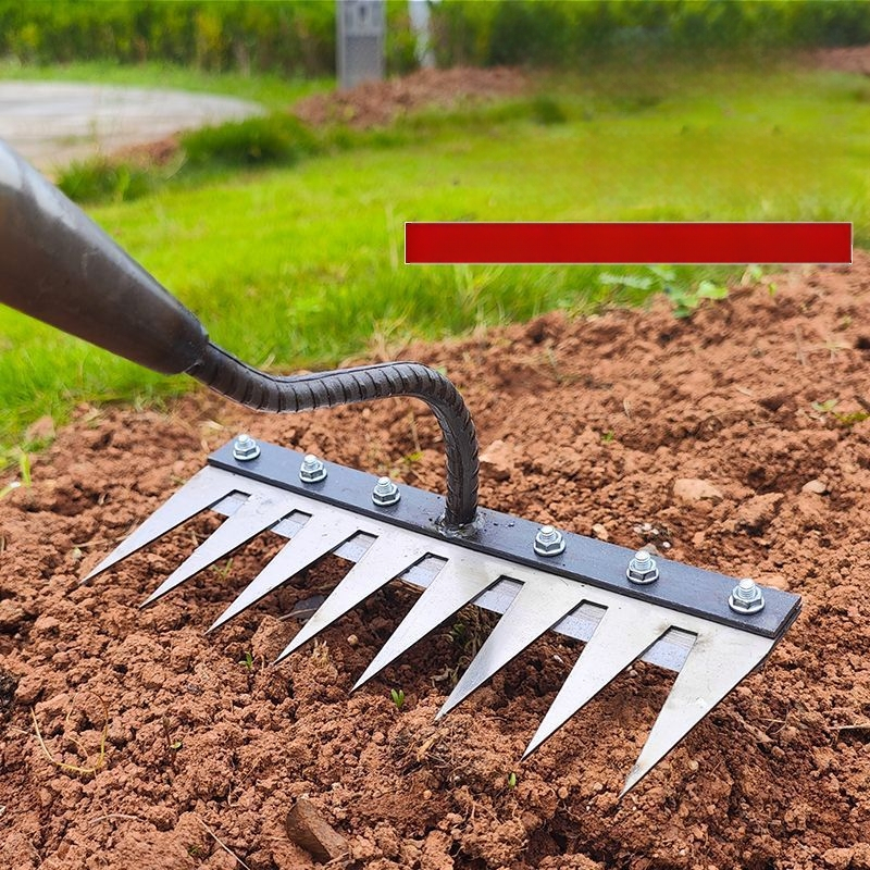 Φτυάρι ζιζανίων από χάλυβα μαγανίου με δόντια – πολυλειτουργικό γεωργικό εργαλείο για χαλάρωση εδάφους