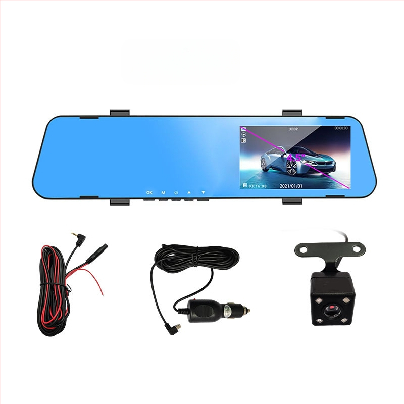 Κάμερα για οπισθοφάρου αυτοκινήτου με 1080p νυχτερινή όραση, διπλή καταγραφή, 140° ευρυγώνιος, αποθήκευση σε TF κάρτα