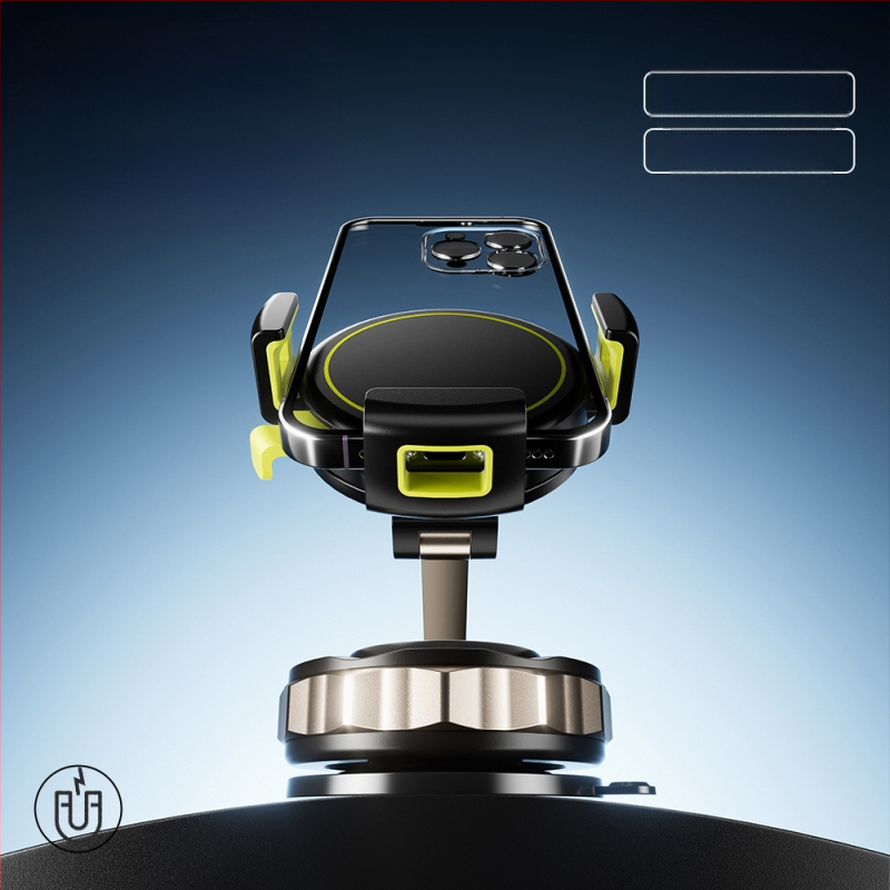 Suport auto pentru telefon cu ventuză, rotire la 360°, fixare magnetică – universal pentru bord