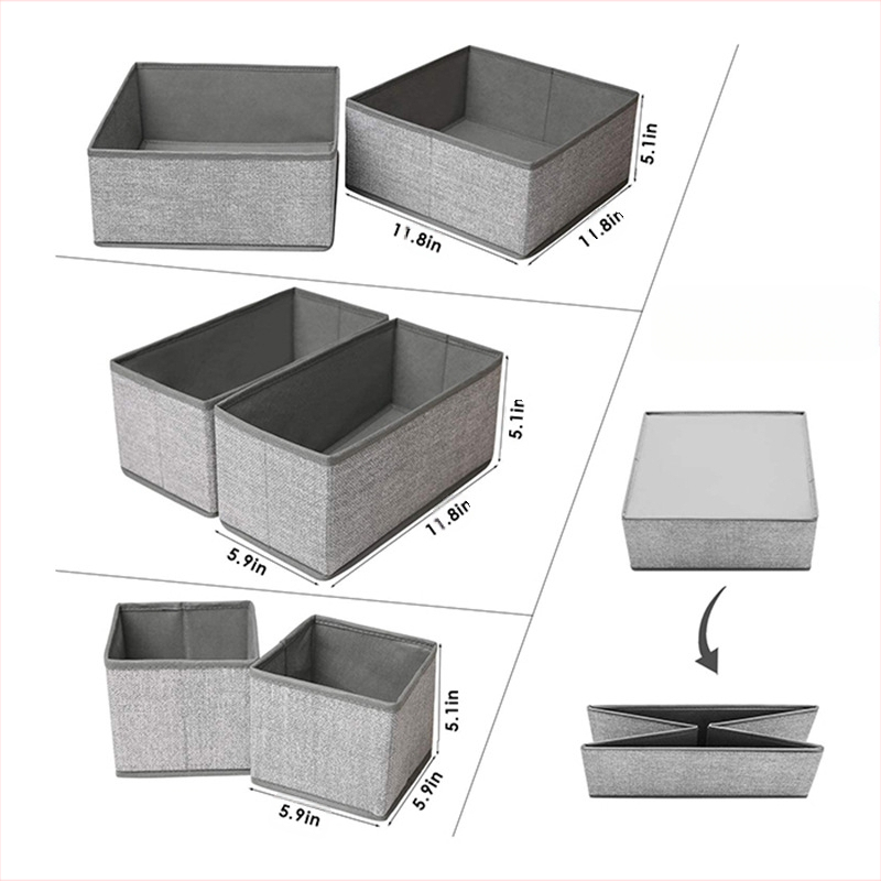 Box de depozitare pentru lenjerie, pliabil, fără capac, capacitate 35 L