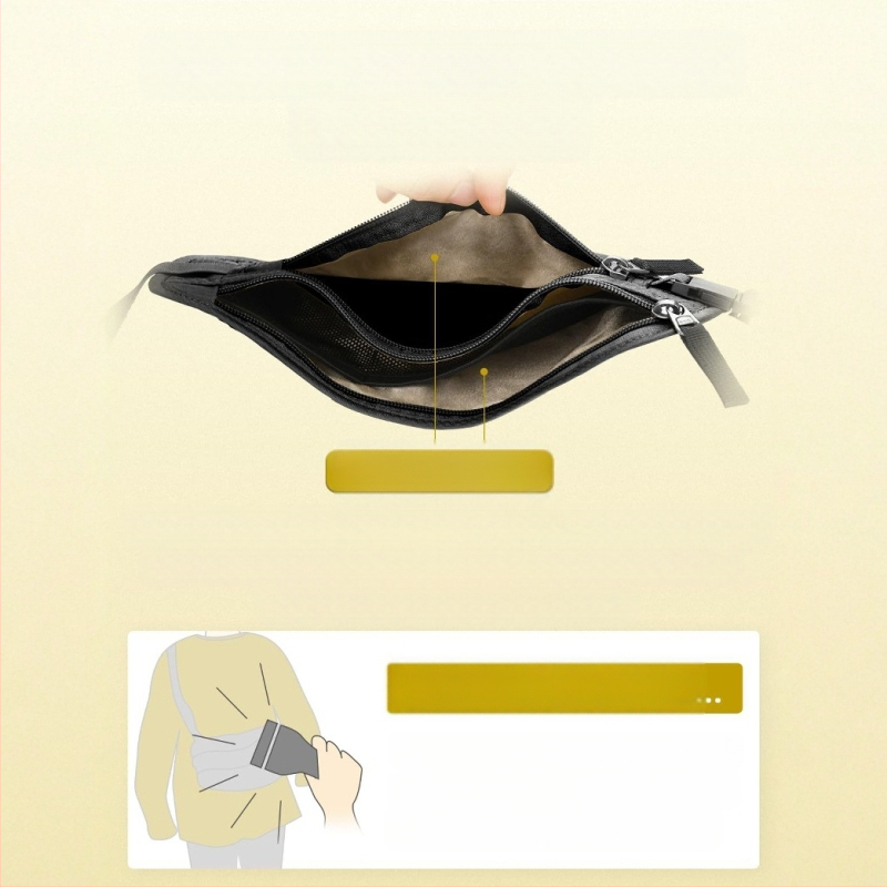 Zidelon Νάιλον ζώνης RFID-Blocking Διαβατήριο – Για εξωτερικά ταξίδια, Unisex Αντι-κλοπής Οργανωτής Εγγράφων με Πολυεστερική Επένδυση