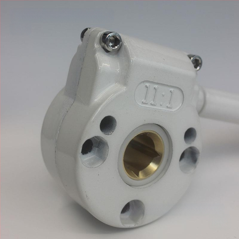 Sátoradapter – teleszkópos kézi működtetés, 11:1 forgó tengely, rézmag fehér gumírozott bevonattal, ponyva alumínium ötvözetből