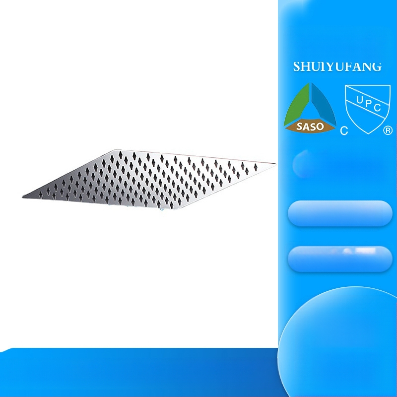 Κεφαλή ντους από ανοξείδωτο ατσάλι, κορυφαίο ψεκασμό, τοίχο-εγκατάσταση, συγκόλληση με λέιζερ, μοντέλο τετράγωνου κορυφαίου ψεκασμού