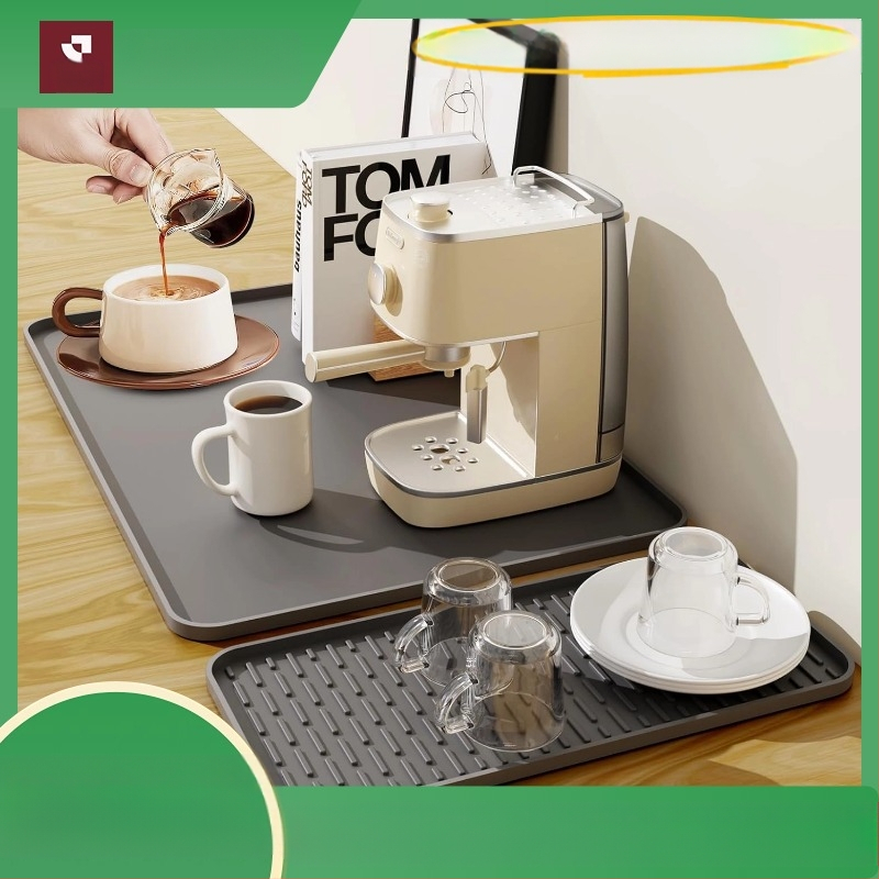 Szilikon szárító alátét - hőálló, négyzetes formájú, egyszínű, prémium, modern minimalista stílus