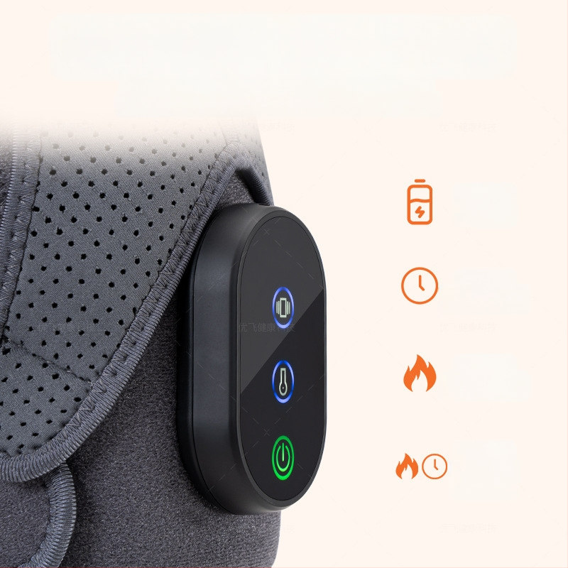 Vállmasszírozó fűtéssel és rezgéses masszázzal – 7W, 5V, 35-45°C, Három fokozatú vezérlés
