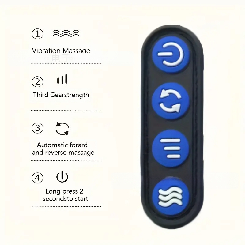 Pernă electrică de masaj în formă de U pentru gât, cu 2 capete de masaj, 3 viteze, încălzire și frământare, reîncărcabilă