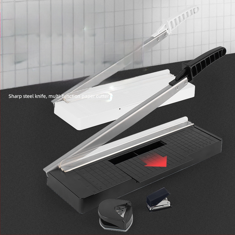 862-3 Három az egyben: sarokok kerekítése, lyukasztás és papírvágás — kompakt hordozható irodai eszköz