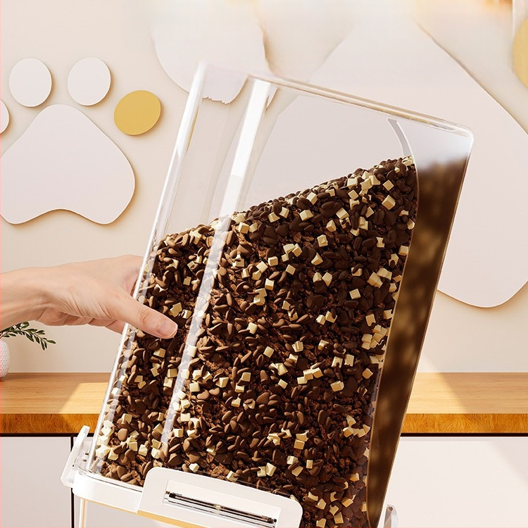 Δοχείο αποθήκευσης τροφής κατοικίδιων – κενό-σφραγιζόμενο, αδιάβροχο, υλικό PP, κατάλληλο για τροφή γάτας και σκύλου (οικιακή χρήση)