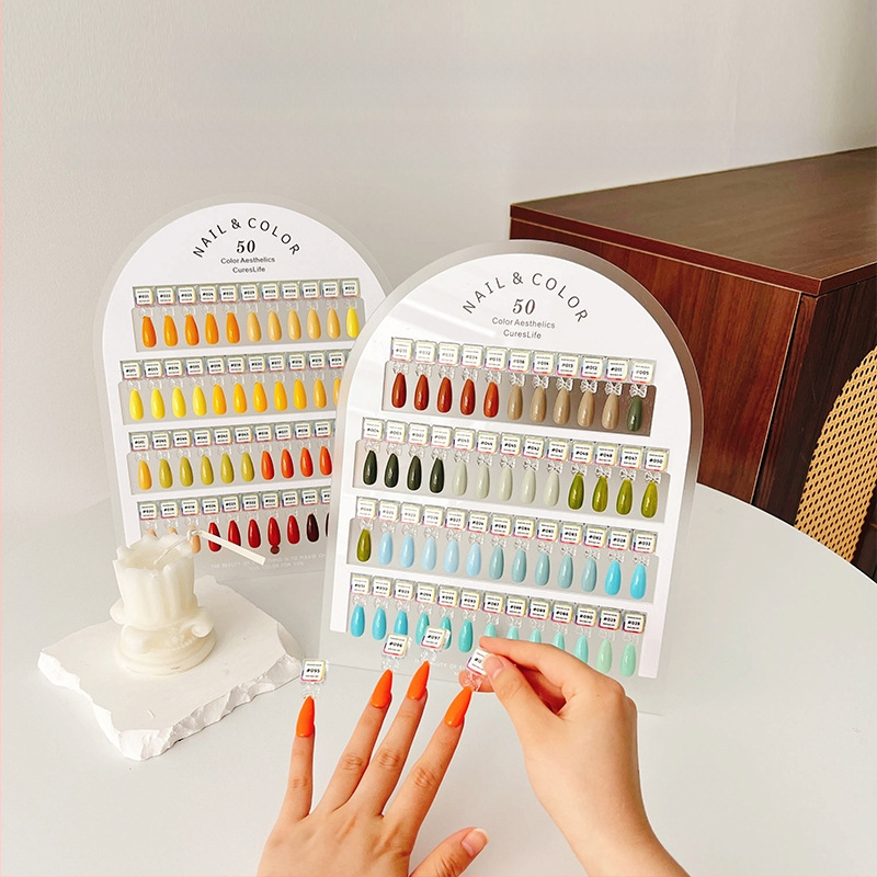 Ακρυλική πλάκα επίδειξης τέχνης νυχιών με μαγνητική αφαιρούμενη δοκιμαστική πλάκα για επαλήθευση του σχεδίου