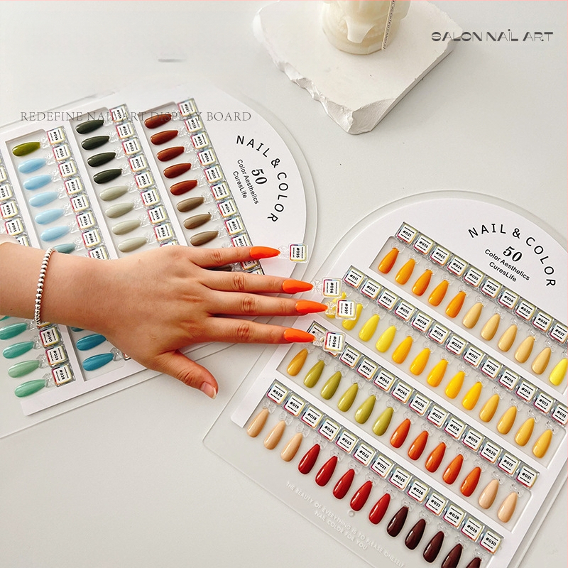 Ακρυλική πλάκα επίδειξης τέχνης νυχιών με μαγνητική αφαιρούμενη δοκιμαστική πλάκα για επαλήθευση του σχεδίου