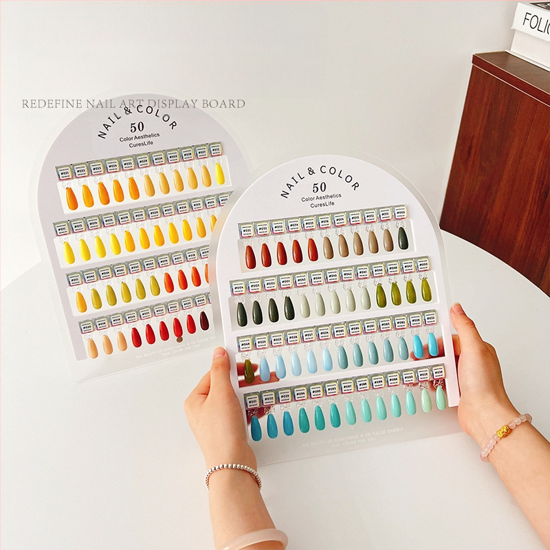 Ακρυλική πλάκα επίδειξης τέχνης νυχιών με μαγνητική αφαιρούμενη δοκιμαστική πλάκα για επαλήθευση του σχεδίου