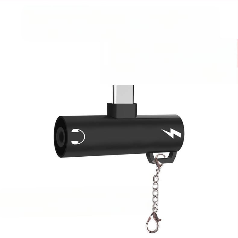 Adaptor pentru căști Type-C cu mufă 3,5 mm și încărcare USB-C, pentru telefoane cu port Type-C unic