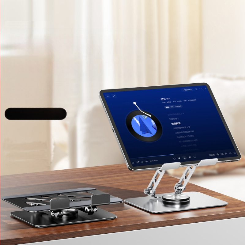 Suport pentru tabletă rotativ la 360° — de birou, pliabil, din aliaj de aluminiu, Model P001