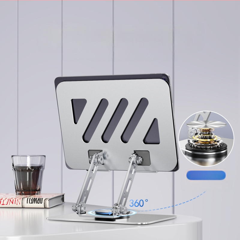 Suport pentru tabletă rotativ la 360° — de birou, pliabil, din aliaj de aluminiu, Model P001