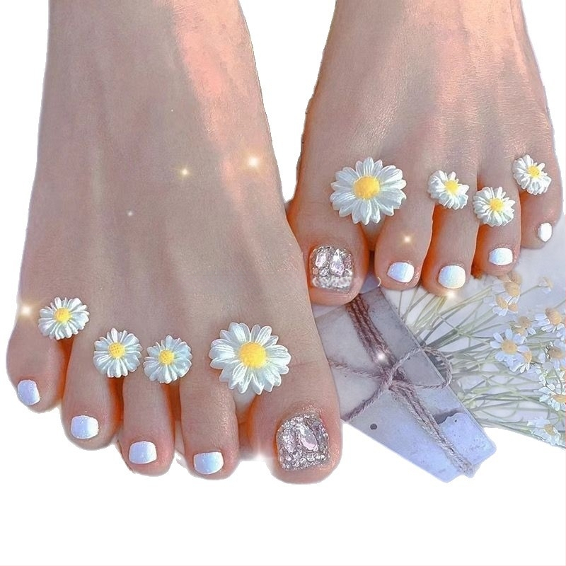 Kāju pirkstu atdalītājs nagu mākslai ar silikona pērlītēm