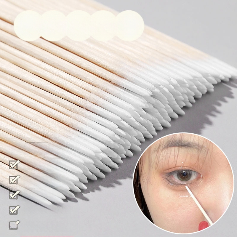 Jednokratne štapiće od pamuka s uskim, finim vrhom – za ljepotu, tetoviranje, šminku i konturu očiju