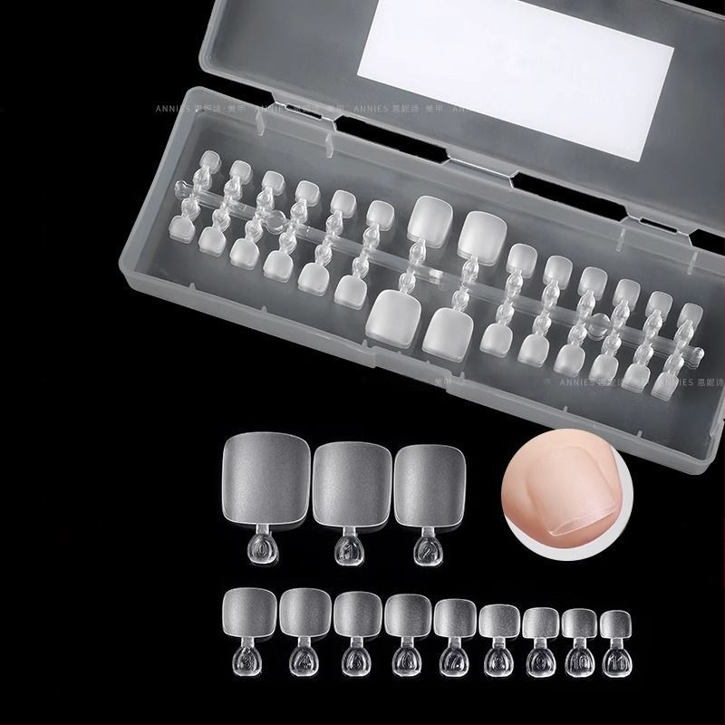 Πλακίδες επεκτάσεων νυχιών ποδιών – υπερλεπτές, χωρίς ραφή, ματ, φορητές (Ak55, Bobo, Στυλ: ultra-thin και διακριτικό, Σχήμα: φοριέται, Μοντέλο: γατόνυχου)