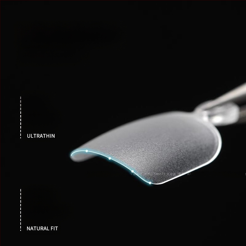 Πλακίδες επεκτάσεων νυχιών ποδιών – υπερλεπτές, χωρίς ραφή, ματ, φορητές (Ak55, Bobo, Στυλ: ultra-thin και διακριτικό, Σχήμα: φοριέται, Μοντέλο: γατόνυχου)