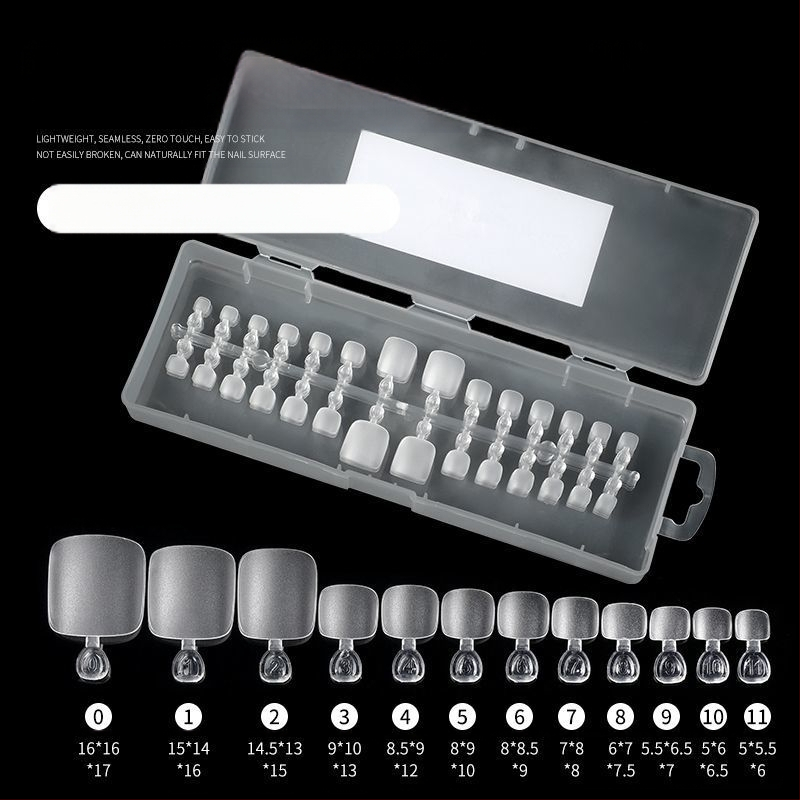 Πλακίδες επεκτάσεων νυχιών ποδιών – υπερλεπτές, χωρίς ραφή, ματ, φορητές (Ak55, Bobo, Στυλ: ultra-thin και διακριτικό, Σχήμα: φοριέται, Μοντέλο: γατόνυχου)