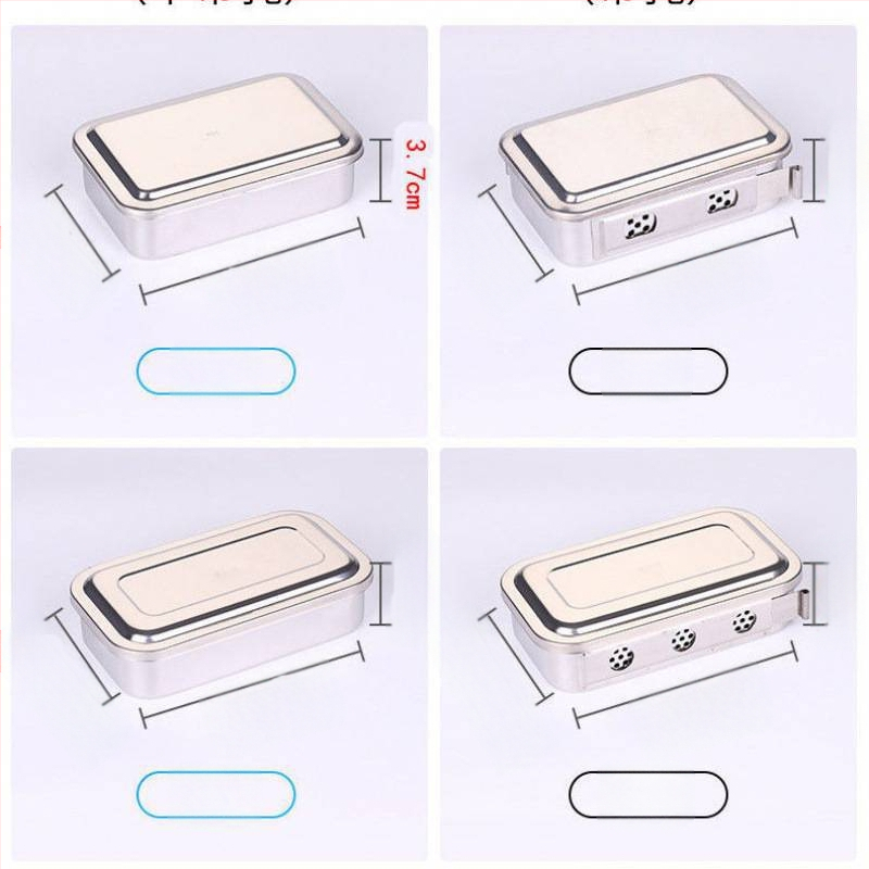 304 orvosi rozsdamentes acélból készült tűsdoboz, fertőtlenítő doboz fedele, perforált eszköztál akupunktúrához, jodofor-ellenálló