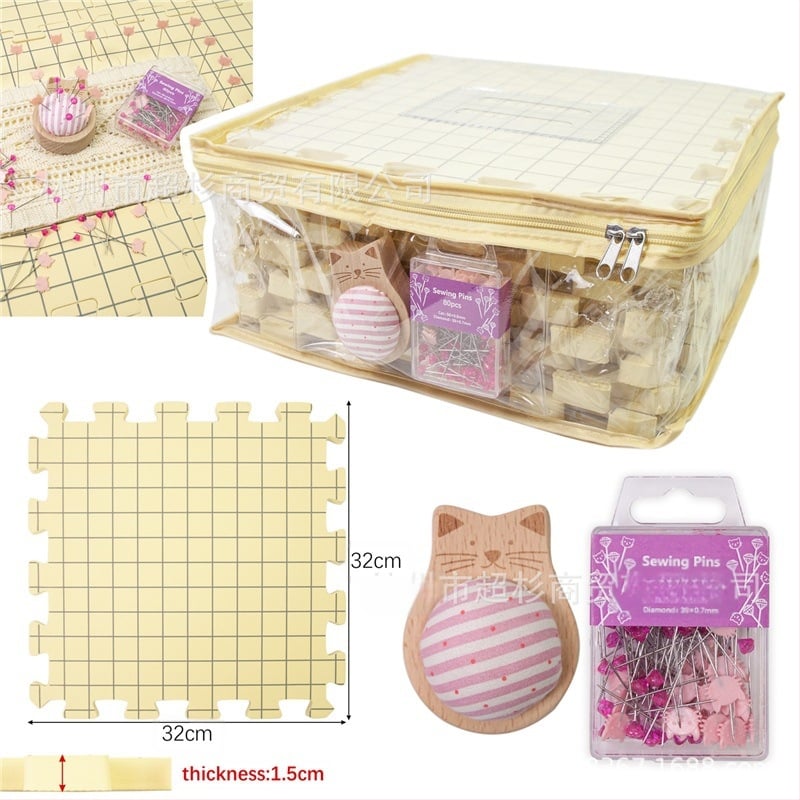 Megzimo blokavimo kilimėliai su tinkleliu išdėstymui, 1.5 cm storis