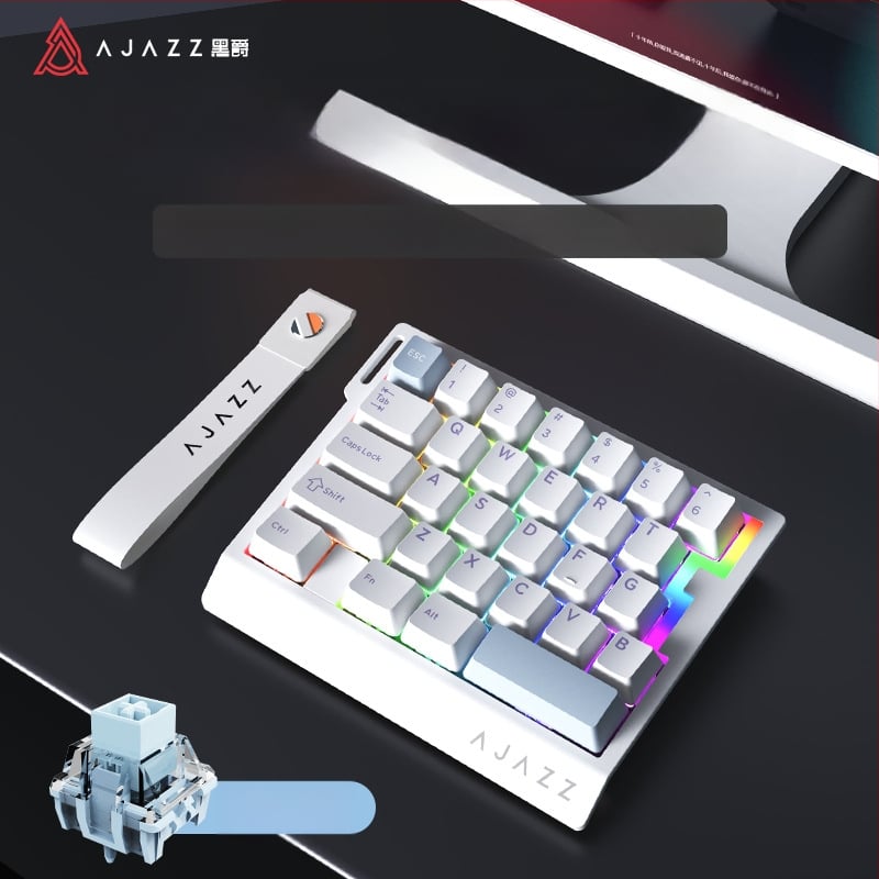 Ajazz AK029 Μηχανικό Πληκτρολόγιο για Μία Χέρι, Διακόπτης Μπλέ, RGB Φωτισμός, 29 Κουμπιά, Hot-Swappable