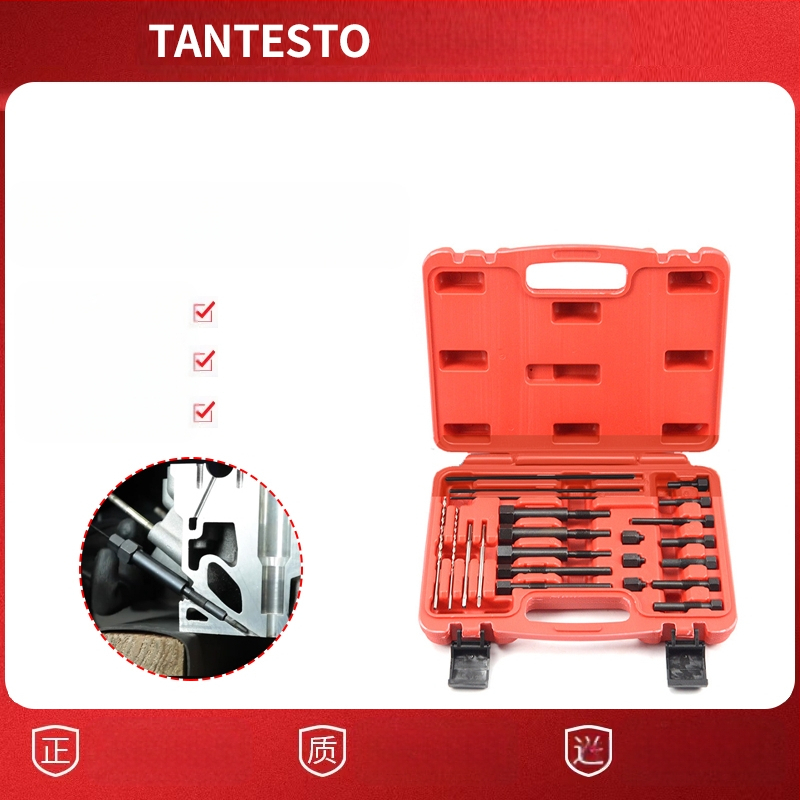 22-dalīgs komplekts automobiļu sildīšanas sveču vītņu remonta instrumentiem; bojāto sveču elektrodiņu noņemšanas komplekts