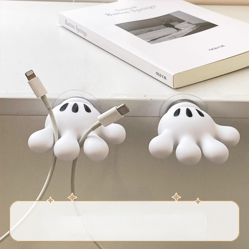 Yunlu kreatīvs plastmasas galda organizētājs kabeliem un zobu birstēm, pašlīmējošs, bez urbšanas, 2025 izlaišana