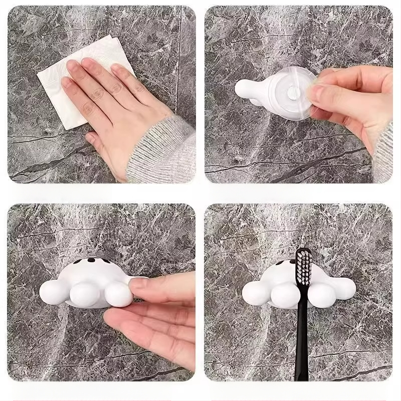 Yunlu kreatīvs plastmasas galda organizētājs kabeliem un zobu birstēm, pašlīmējošs, bez urbšanas, 2025 izlaišana