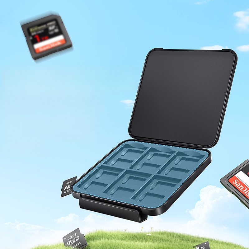 Atminties kortelių saugojimo dėklas – Green Giant Energy llano, šiuolaikiškas minimalistinis apsauginis dėklas SD/atminties kortelėms, CRC10