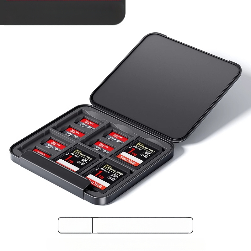 Atminties kortelių saugojimo dėklas – Green Giant Energy llano, šiuolaikiškas minimalistinis apsauginis dėklas SD/atminties kortelėms, CRC10