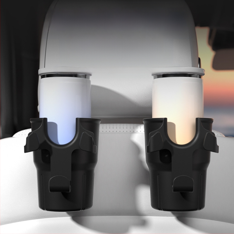 Automašīnas sēdekļa aizmugures organizētājs ar krūzes turētāju un tālruņa turētāju, plastmasa, karājas uzstādīšana, universāla saderība, logotipa druka pieejama