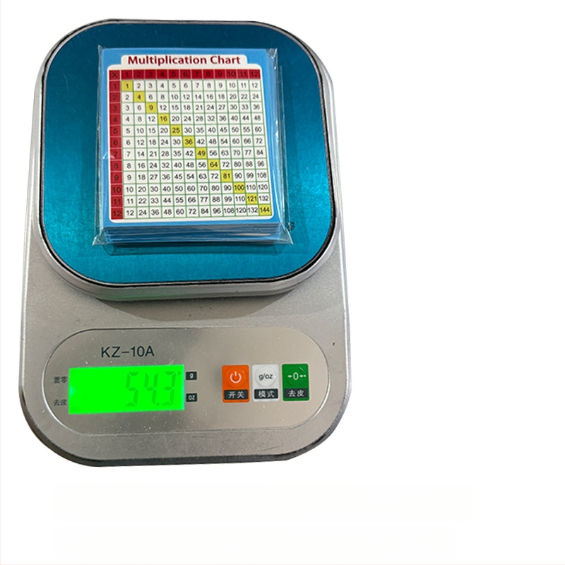 Daugybos lentelės lipdukai - lipnios mokymosi lipdukai ant rašomojo stalo, pradinė ir vidurinė mokykla, šiuolaikiškas minimalistinis stilius, spausdintas