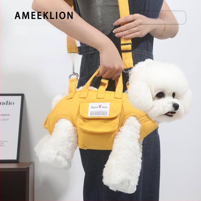 Kanvas mājdzīvnieku soma ar crossbody dizainu, nav importēta, bez IP atļaujas