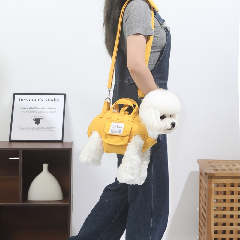 Kanvas mājdzīvnieku soma ar crossbody dizainu, nav importēta, bez IP atļaujas