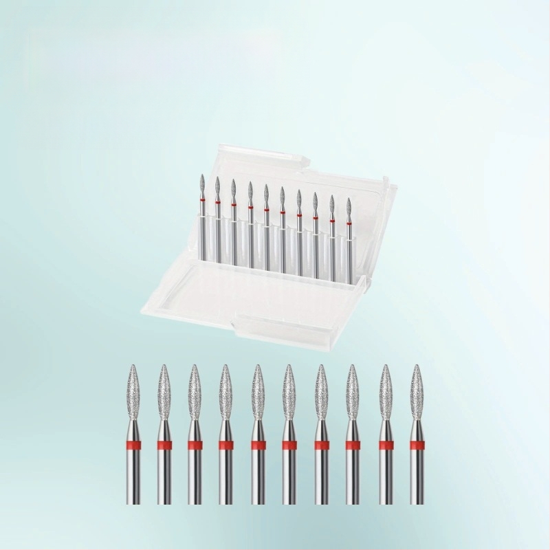 Cap de șlefuit unghii cu diamant și nisip – set de 10 piese, pre-tratament în stil rus