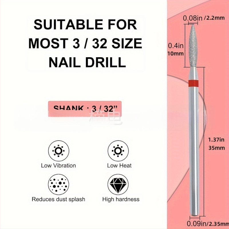 Cap de șlefuit unghii cu diamant și nisip – set de 10 piese, pre-tratament în stil rus