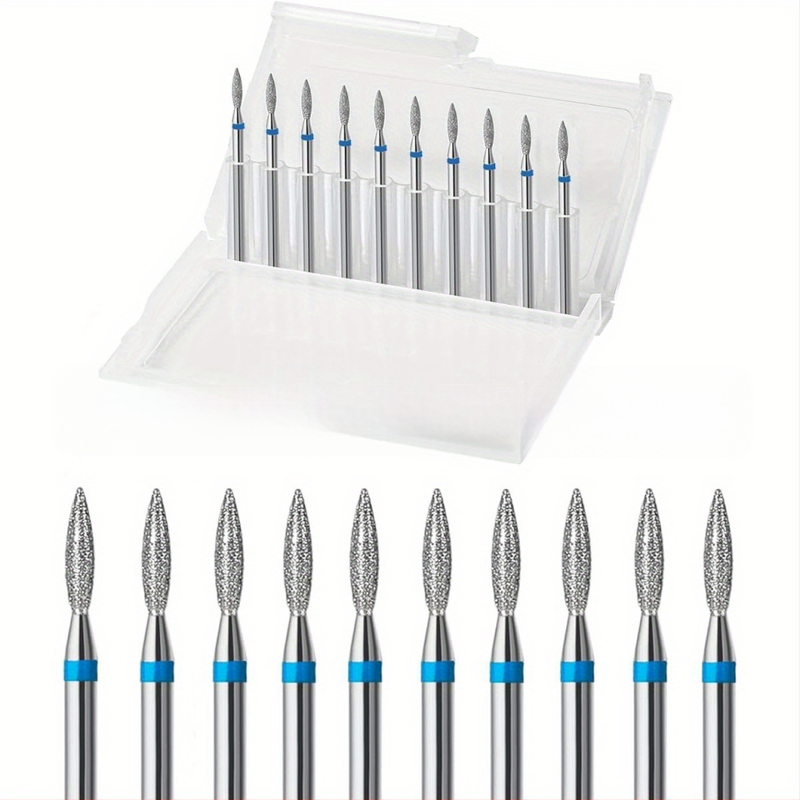 Cap de șlefuit unghii cu diamant și nisip – set de 10 piese, pre-tratament în stil rus