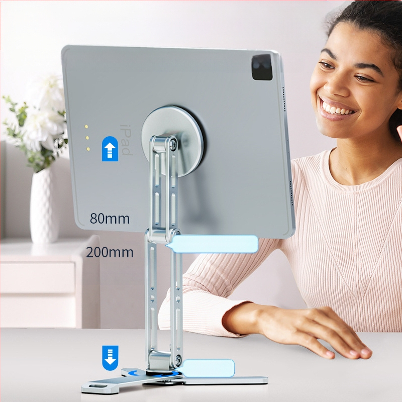 Suport de birou pentru telefoane și tablete, din aliaj de aluminiu, pliabil, pentru selfie și streaming live, cod x01