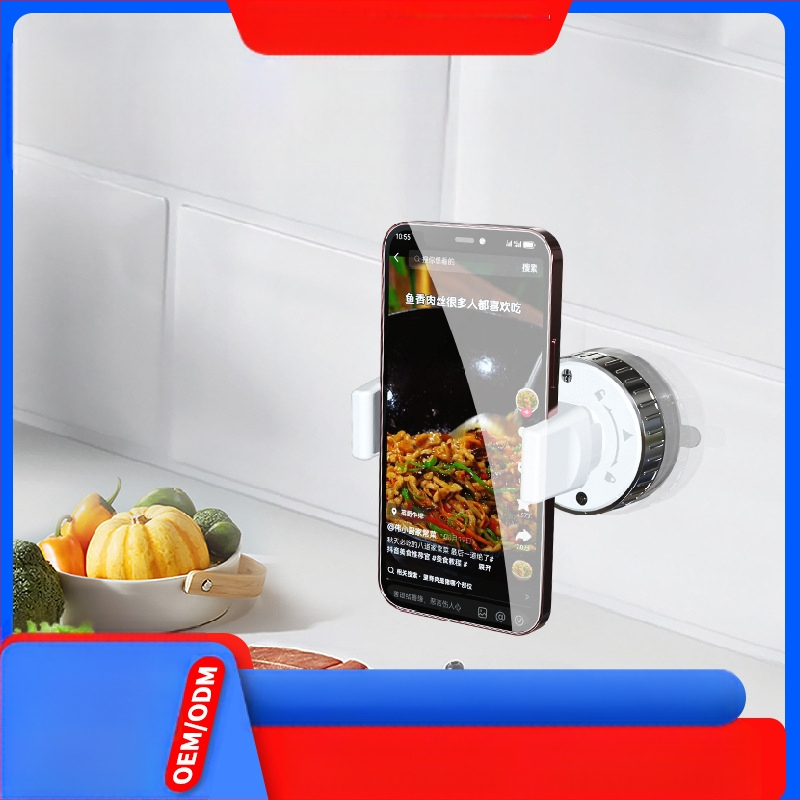 Telefona turētājs ar 360° rotāciju un vakuuma piespiedienu (piestiprinājums ar sūkņa pamatu, bez barošanas, der priekšējam stiklam)