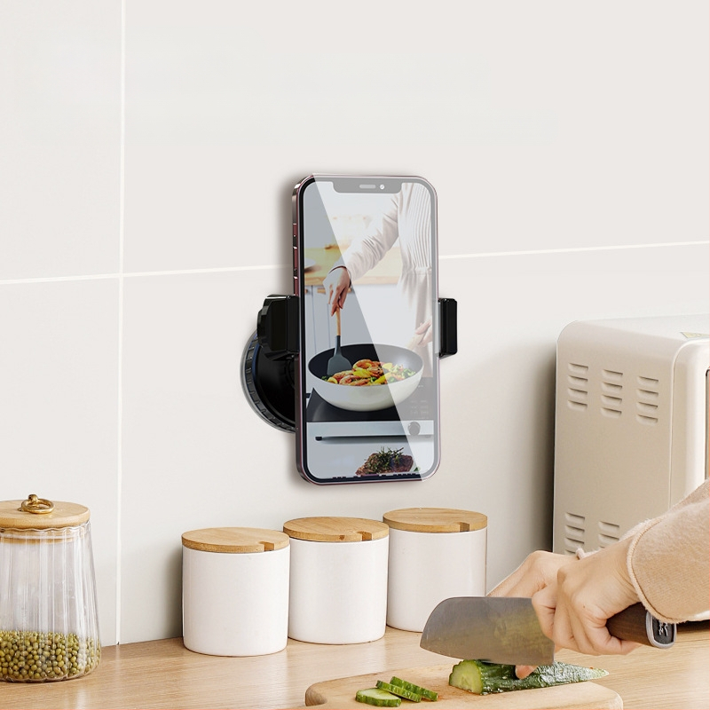 Telefona turētājs ar 360° rotāciju un vakuuma piespiedienu (piestiprinājums ar sūkņa pamatu, bez barošanas, der priekšējam stiklam)