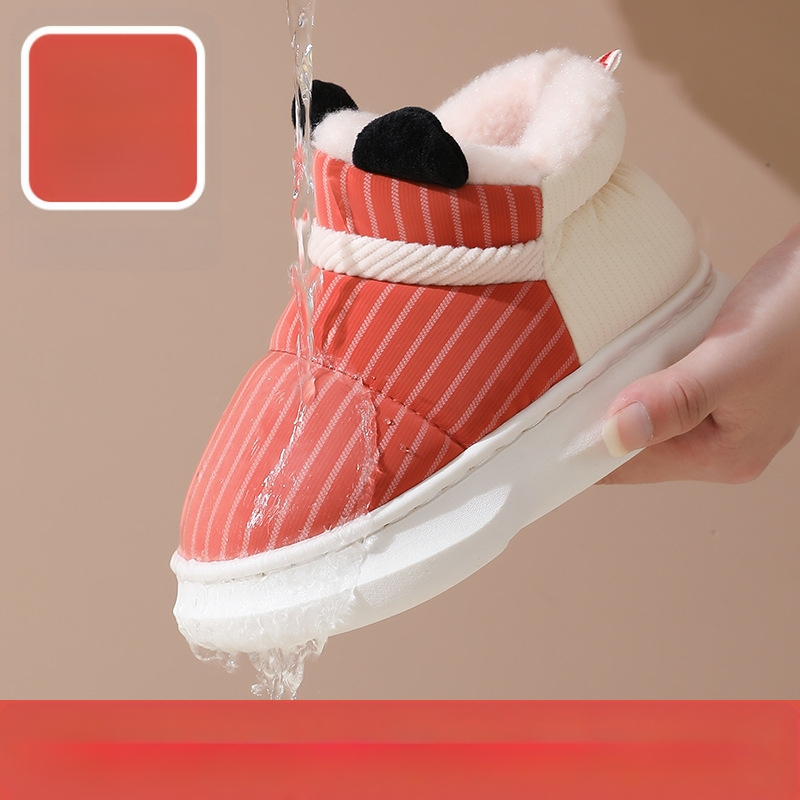 Παιδικά ζεστά εσωτερικά παπούτσια με σχέδιο καρτούν, επάνω από τεχνητό δέρμα, σόλα PVC, ηλικίες 4–12, χειμώνας 2024