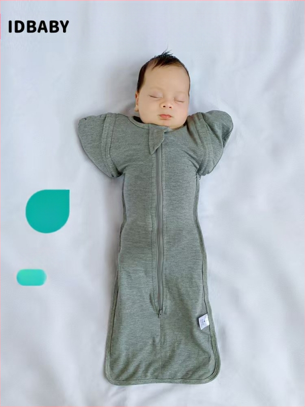 Candy Teddy Spavaća vrećica za novorođenčad – bambus vlakna 95% + 5% spandeksa, kokon stil, odvojive rukave, metalni zatvarač, Sigurnosna klasa A