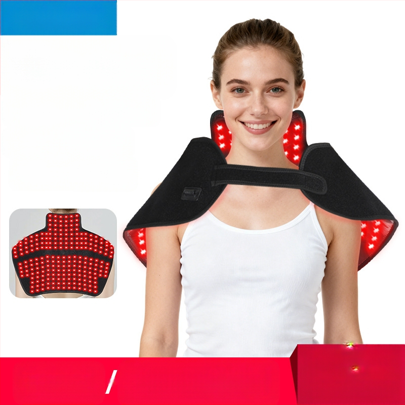 Váll- és nyakterápiás infravörös vörösfényes eszköz, hordozható otthoni használatra, akkumulátor nélkül, IPX0