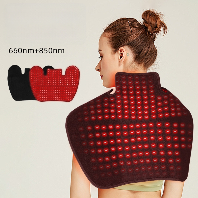 Váll- és nyakterápiás infravörös vörösfényes eszköz, hordozható otthoni használatra, akkumulátor nélkül, IPX0